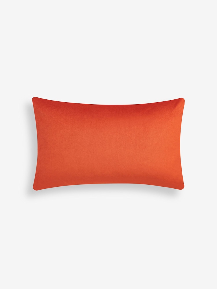 Orange Cut Velvet Retro Etch 40 x 59cm Cushion - Image 5 of 5