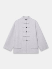Mint Velvet Grey Wool Blend Toggle Detail Coat - Image 6 of 7