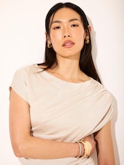 Mint Velvet Natural Drape Detail Top - Image 3 of 8