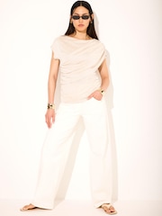 Mint Velvet Natural Drape Detail Top - Image 5 of 8