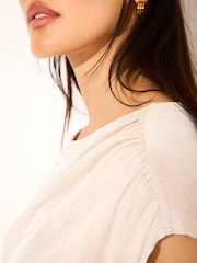 Mint Velvet Natural Drape Detail Top - Image 6 of 8