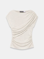 Mint Velvet Natural Drape Detail Top - Image 7 of 8