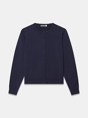 Mint Velvet Blue Fine Knit Cardigan - Image 7 of 8