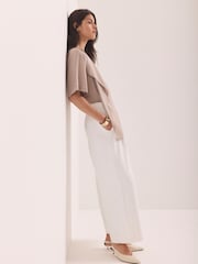 Mint Velvet Satin Ruffle Pang-itaas - Larawan 5 ng 8