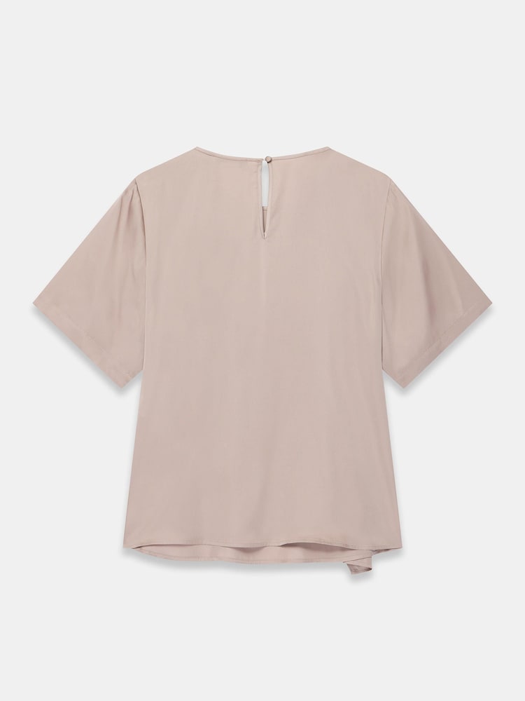 Mint Velvet Satin Ruffle Pang-itaas - Larawan 8 ng 8