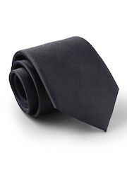 أسود - ربطة عنق حرير نقي مع تويل من Savile Row Company - صورة 1 من 1