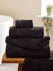 Black Egyptian Cotton Towel - Image 1 of 5