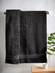 Black Egyptian Cotton Towel - Image 2 of 5