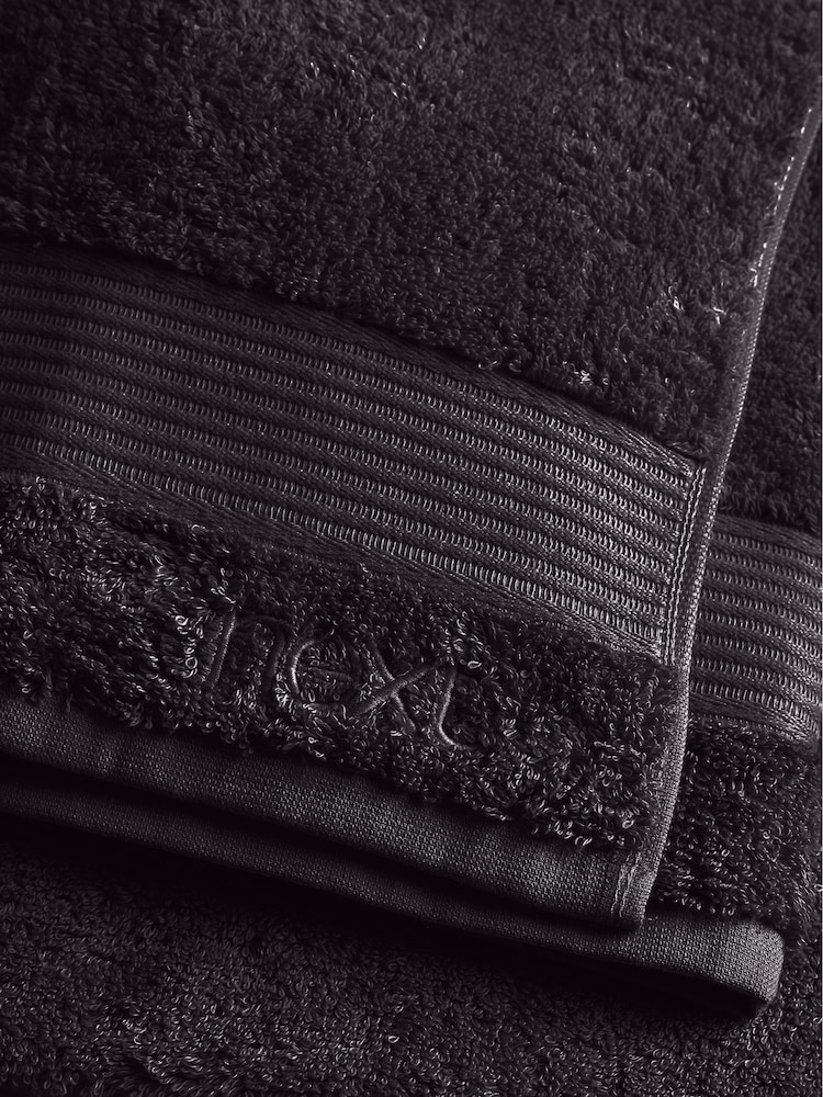 Black Egyptian Cotton Towel - Image 3 of 6