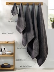 Black Egyptian Cotton Towel - Image 6 of 6