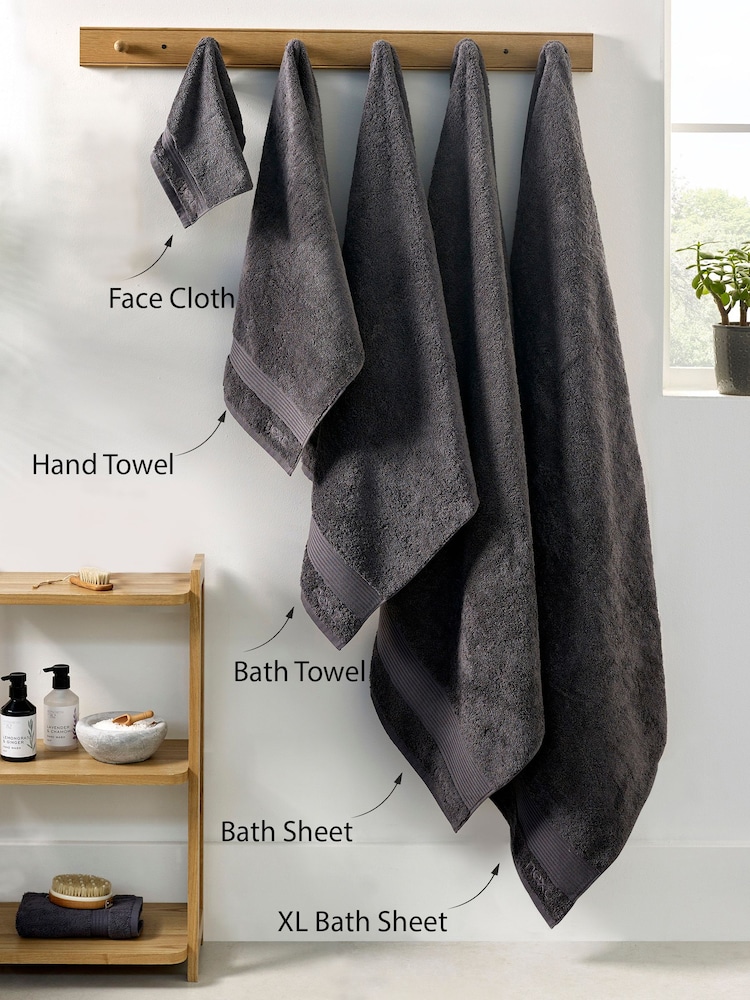 Black Egyptian Cotton Towel - Image 6 of 6