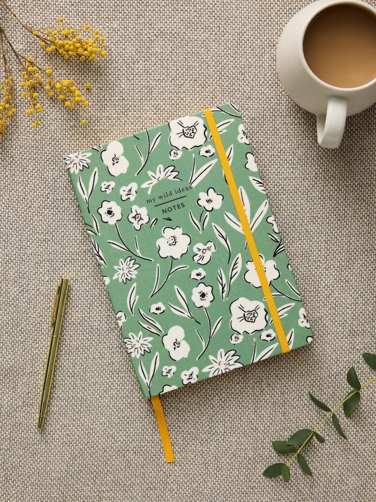 Green Floral A5 Notebook - Image 1 of 5