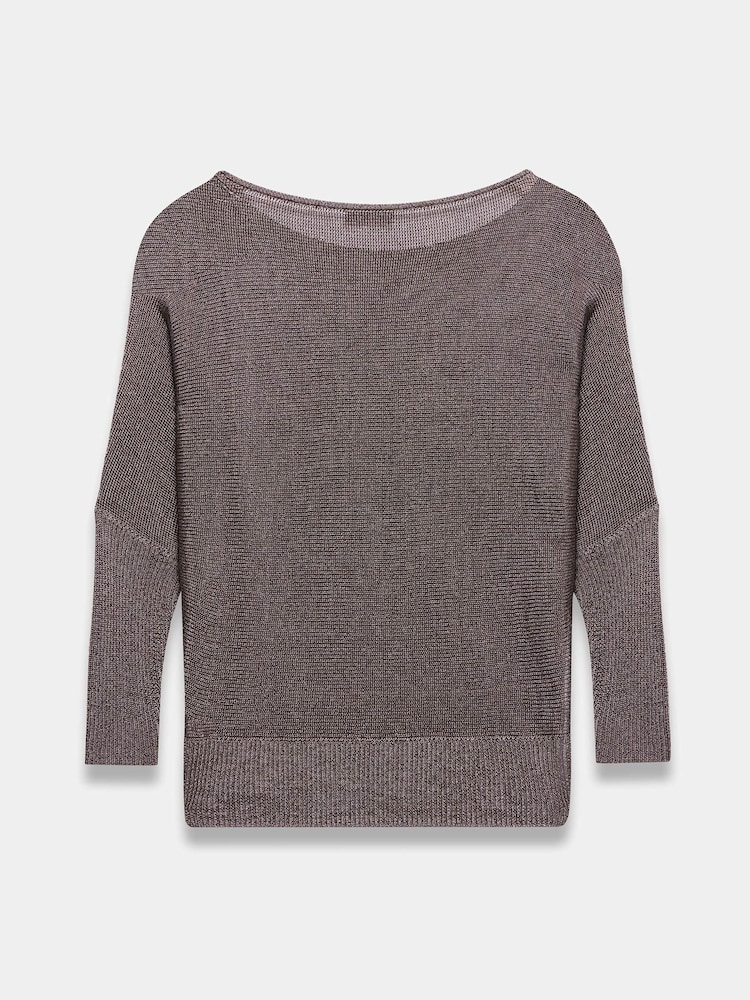 Mint Velvet Silver Metallic Knit Top - Image 8 of 8