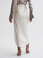 Reiss Ivory Tyra Silk High-Low Wrap Skirt - Image 5 of 5