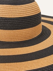 Accessorize Natural Stripe Floppy Hat - Image 2 of 3