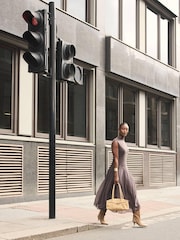 Mint Velvet Brown Sleeveless Knit Midi Dress - Image 5 of 8