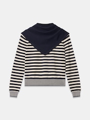 Mint Velvet Blue Striped Scarf Detail Cardigan - Image 8 of 8