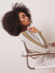كنزة من مزيج القطن بتفاصيل مخططة من Mint Velvet - Image 2 of 7