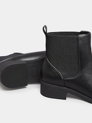 Yours Curve Black Wide Fit Extra-Wide Fit PU Elastic Chelsea Boots - Image 5 of 5