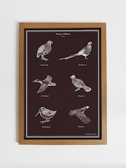 Joules Red The Gamekeepers Sketch Wood Framed Print Wall 53 x 73cm Art - Image 2 of 4
