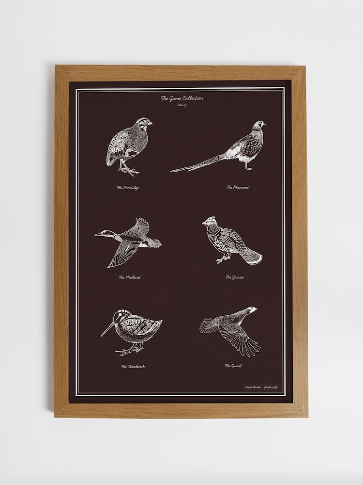 Joules Red The Gamekeepers Sketch Wood Framed Print Wall 53 x 73cm Art - Image 2 of 4 Joules Red The Gamekeepers Sketch Wood Framed Print Wall 53 x 73cm Art - Image 2 of 4