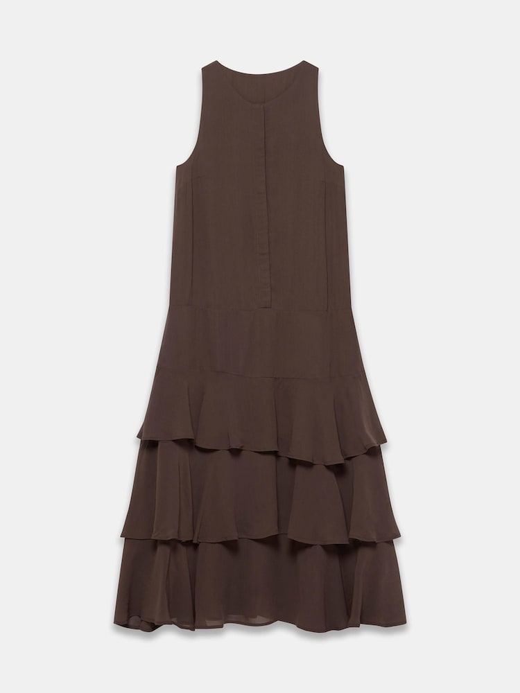 Mint Velvet Volán Midi Šaty - Obrázek 7 z 7