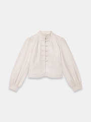 Biały - Mint Velvet Stand Collar Jacket - Obraz 7 z 8