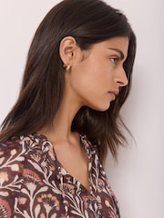 Mint Velvet Brown Floral Print Blouse - Image 6 of 8