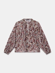 Mint Velvet Brown Floral Print Blouse - Image 7 of 8