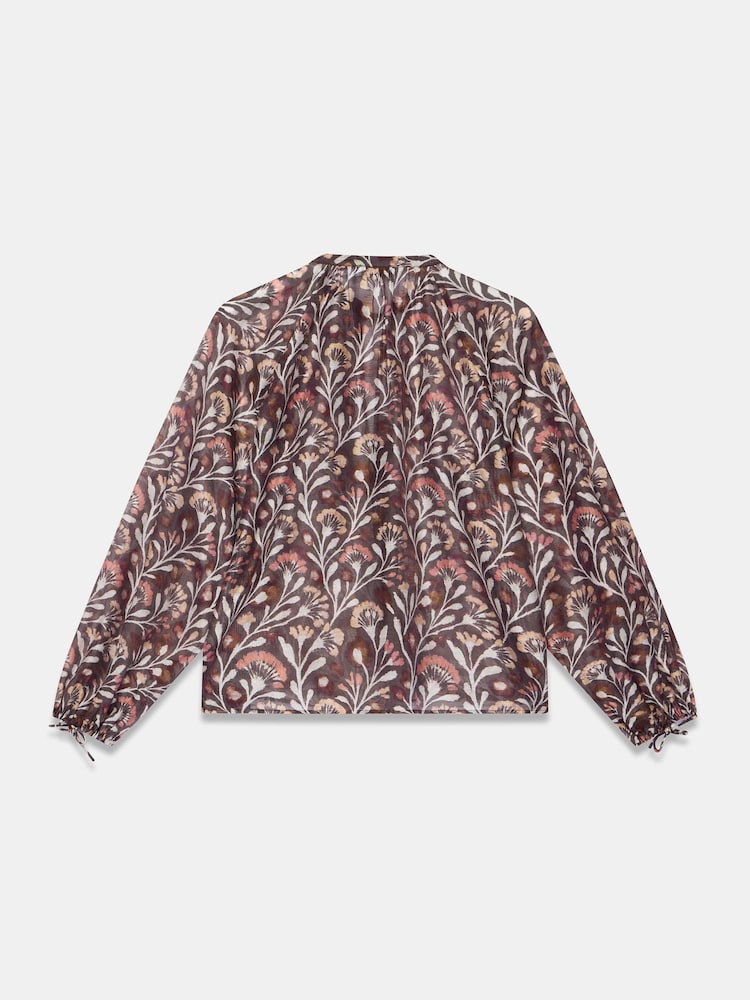 Mint Velvet Brown Floral Print Blouse - Image 8 of 8