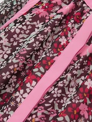 Reiss Pink Camilla 9-14 yrs Floral Print Contrast Dress - Image 6 of 6