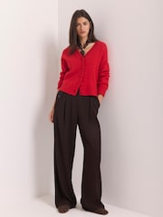 Mint Velvet Red Textured Cardigan - Image 4 of 8