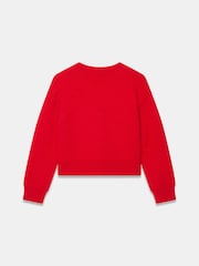 Mint Velvet Red Textured Cardigan - Image 8 of 8