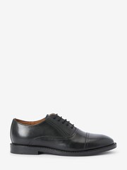 Black Leather Oxford Toe Cap Shoes - Image 1 of 5