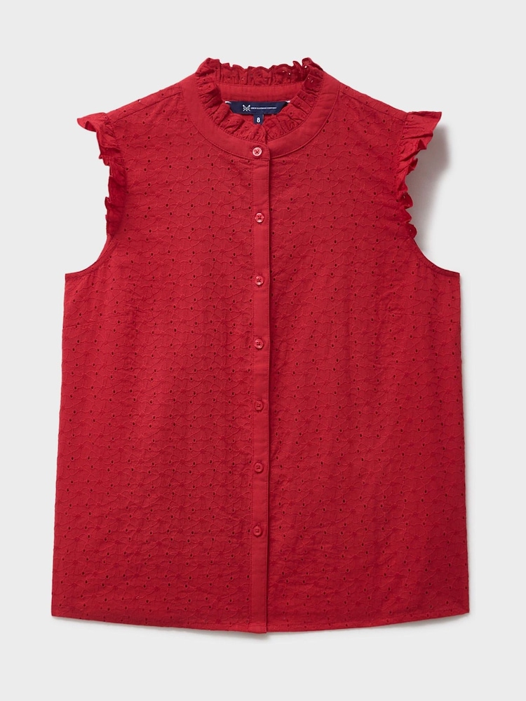 Blusa de algodón con bordado inglés Neve de Crew Clothing - Imagen 5 de 5