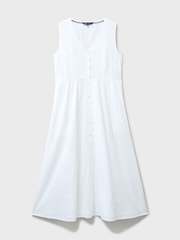 Crew Clothing Thalia Cotton-Linen Broderie Anglaise Dress - Image 5 of 5