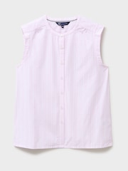 Crew Clothing Pink Tamara Cotton Stripe Blouse - Image 5 of 5