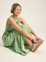 Joules Jayne Green Jersey Tiered Dress - Image 3 of 7