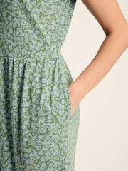 Joules Ariana Green Jersey Tiered Dress - Image 5 of 7