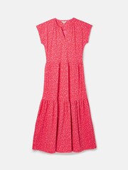 Joules Ariana Pink Jersey Tiered Dress - Image 7 of 7