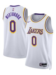 Nike White Los Angeles Lakers Association Edition Swingman Jersey - Russell Westbrook Unisex - Image 1 of 3