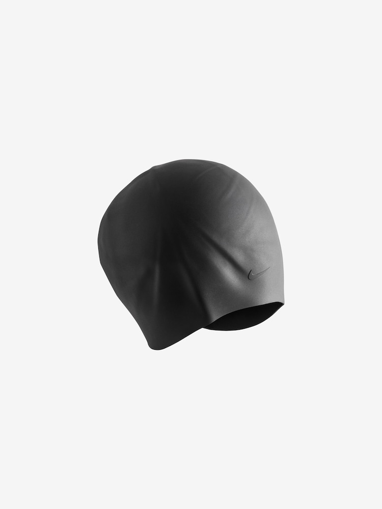 Nike Black Long Hair Swim Cap - Image 2 of 4 Nike Black Long Hair Swim Cap - Image 2 of 4