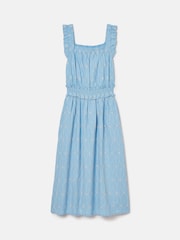 Joules Nadia Blue Broderie Sun Dress - Image 6 of 6