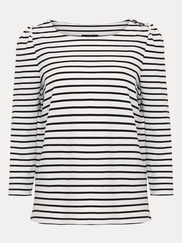 Phase Eight Black Orabella Striped Top - Image 6 of 6