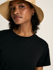 Joules Reid Black Broderie 100% Cotton Dress - Image 4 of 6