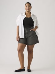 Levi's® Black High Waisted Baggy Denim Shorts - Image 2 of 7