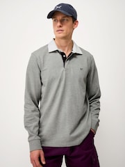 Crew Clothing Stripe Placket Rugby Shirt - Imagen 1 de 5