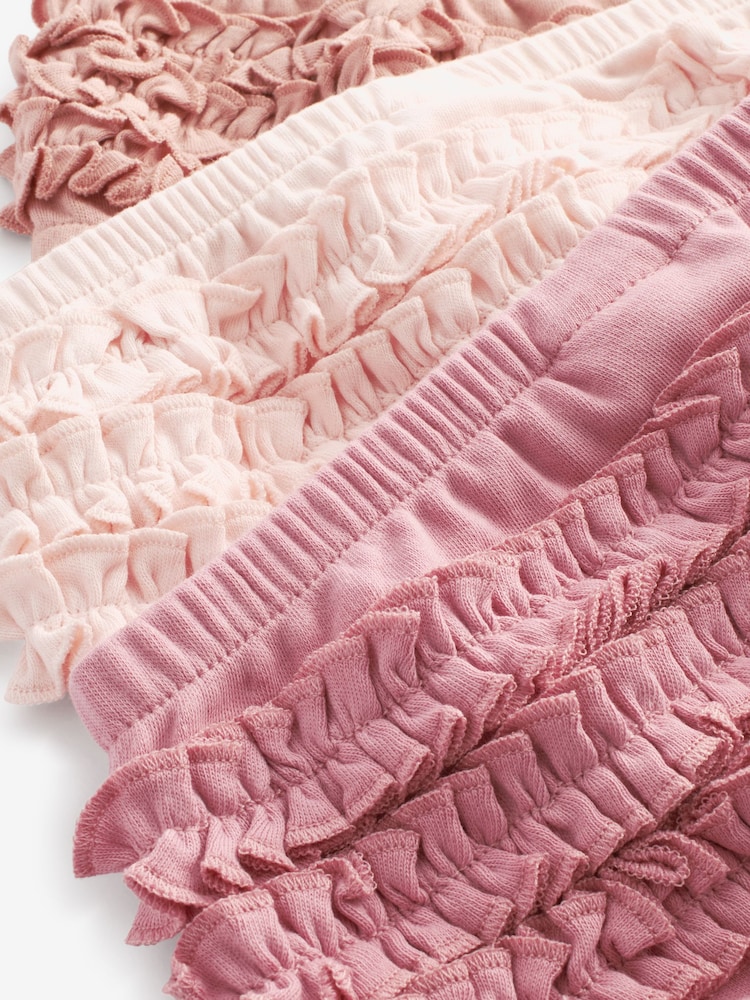 Pink Baby 100% Cotton Knickers 3 Pack (0mths-2yrs) - Image 6 of 6