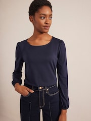 Boden Blue Supersoft Long Sleeve Top - Image 1 of 5