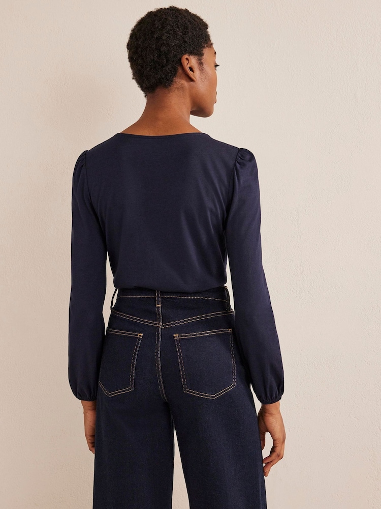 Boden Blue Supersoft Long Sleeve Top - Image 2 of 5